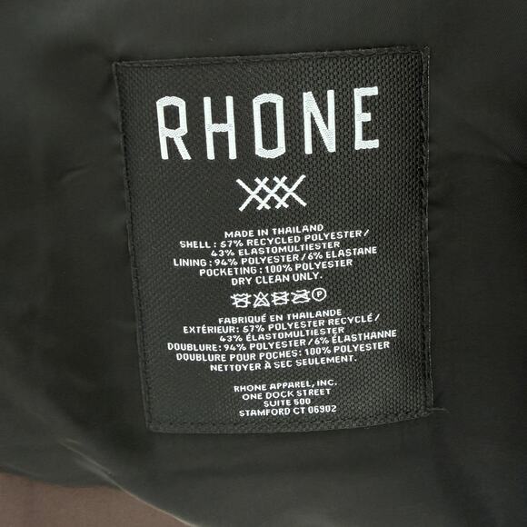 Rhone Commuter Blazer Mens Large Brown Slim Fit Sport Coat Performance Flex Knit - Picture 8 of 11